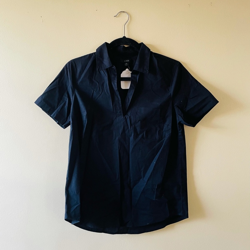 J. Crew Casual Black Collared Shirt
